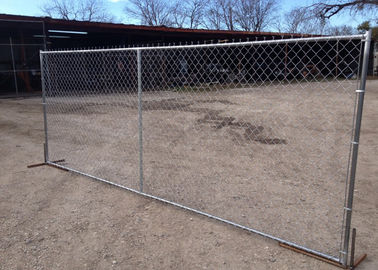 Temporary Chain Link Fence Barrier Panel 60X60mm Untuk Situs Konstruksi